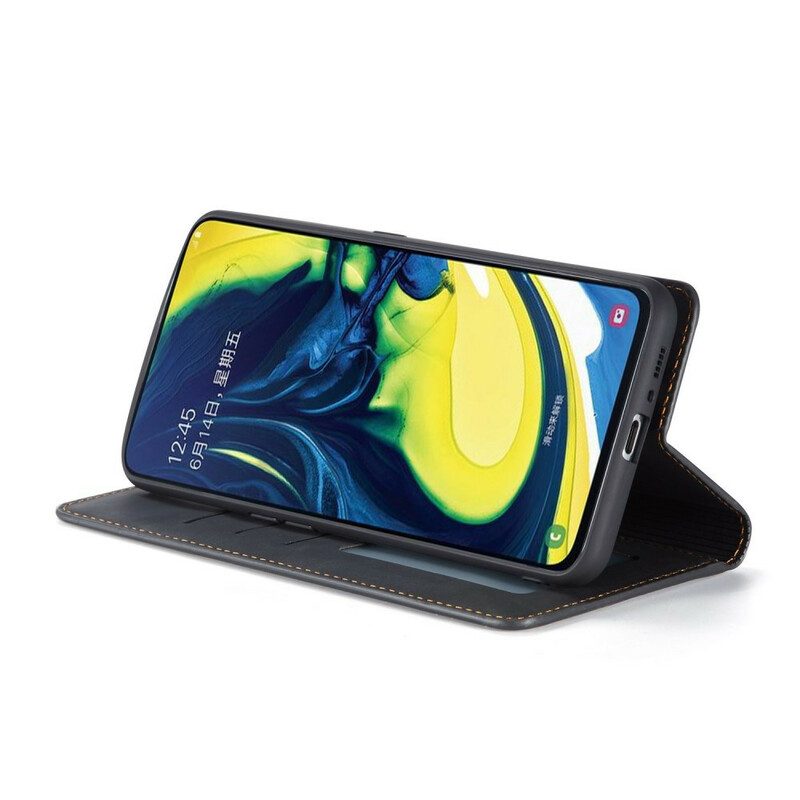 Flip Case Für Samsung Galaxy A80 / A90 Forwenw Ledereffekt