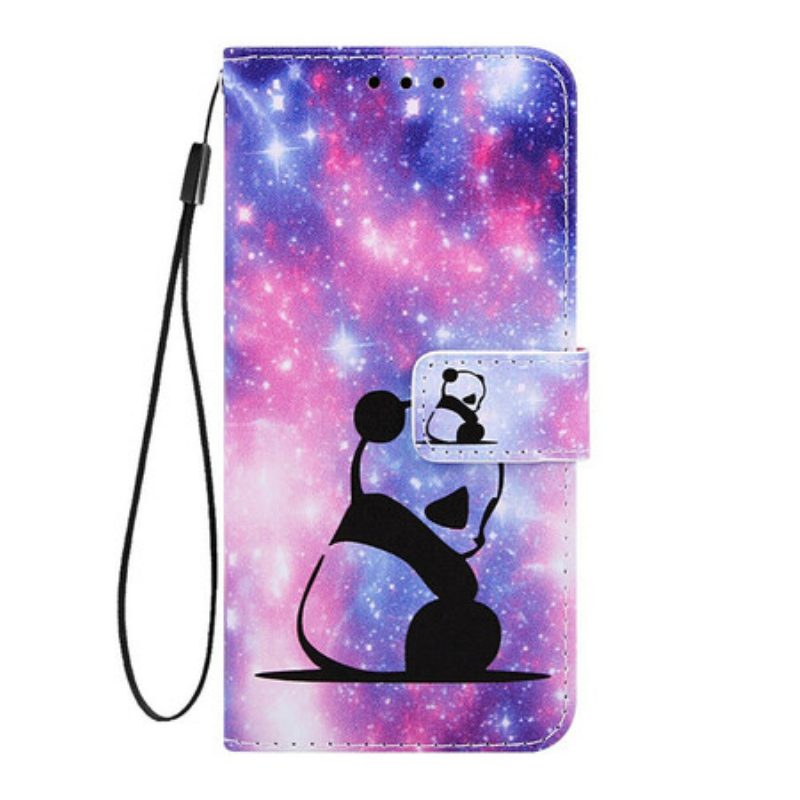 Flip Case Für Samsung Galaxy A80 / A90 Panda-galaxie