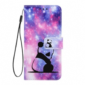 Flip Case Für Samsung Galaxy A80 / A90 Panda-galaxie