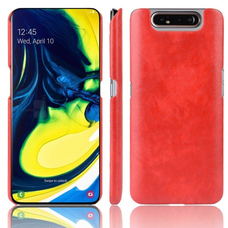 Handyhülle Für Samsung Galaxy A80 / A90 Litschi-ledereffekt