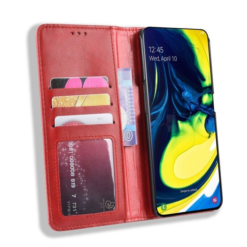 Schutzhülle Für Samsung Galaxy A80 / A90 Flip Case Stilisiertes Kunstleder