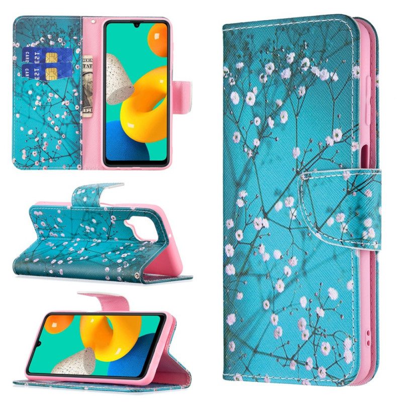 Flip Case Für Samsung Galaxy M32 Blühender Baum