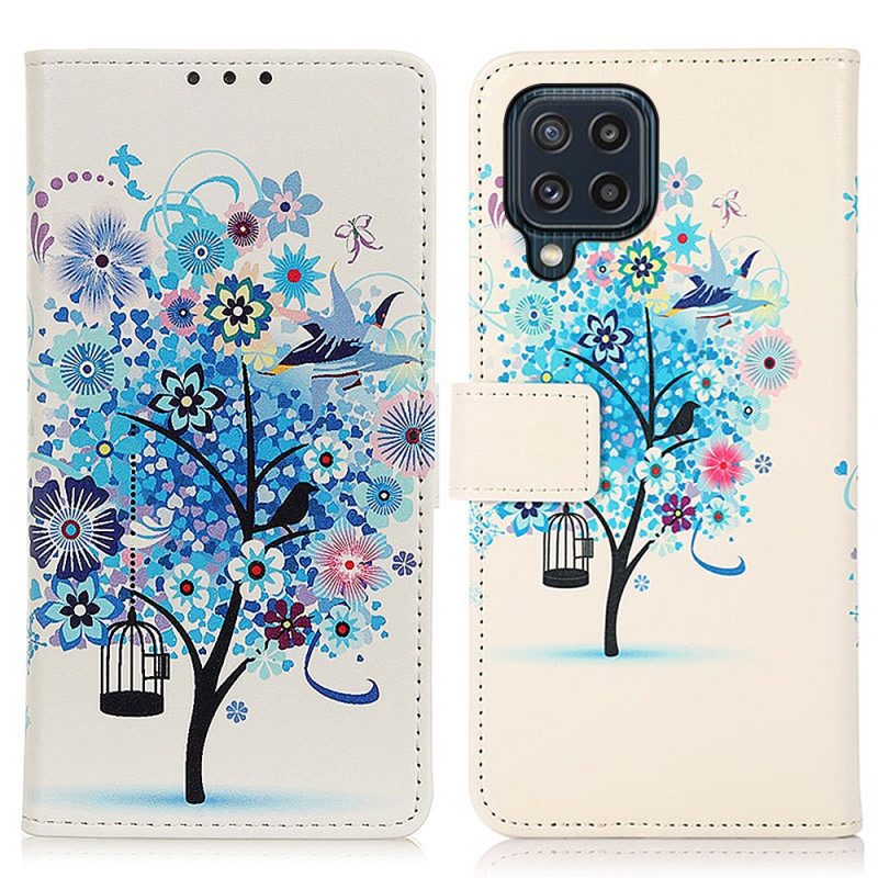 Flip Case Für Samsung Galaxy M32 Blühender Baum