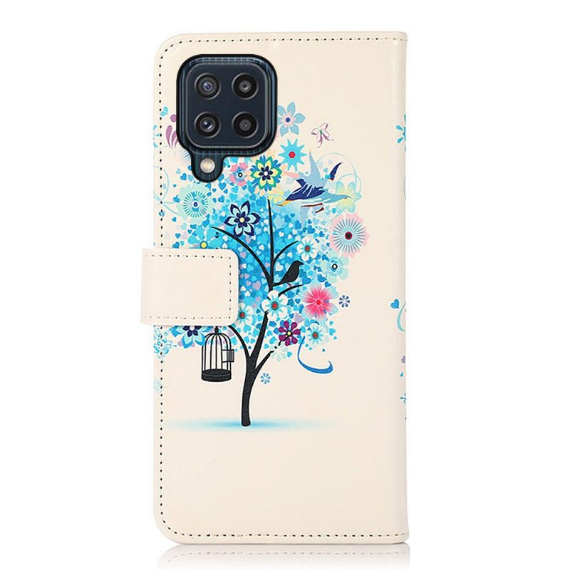 Flip Case Für Samsung Galaxy M32 Blühender Baum