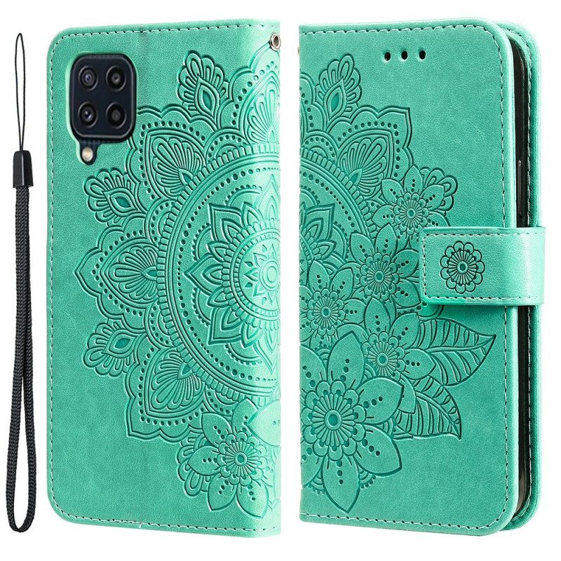 Flip Case Für Samsung Galaxy M32 Blumen-mandala