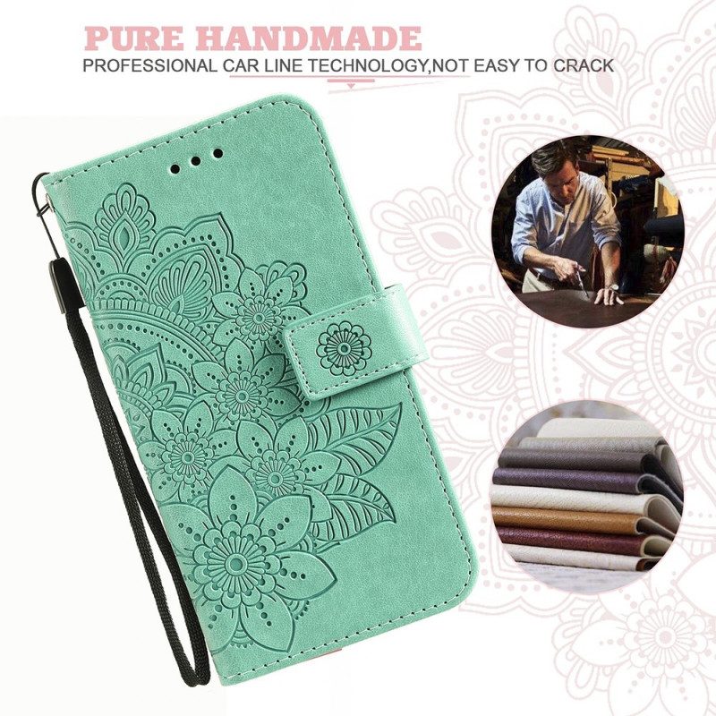 Flip Case Für Samsung Galaxy M32 Blumen-mandala