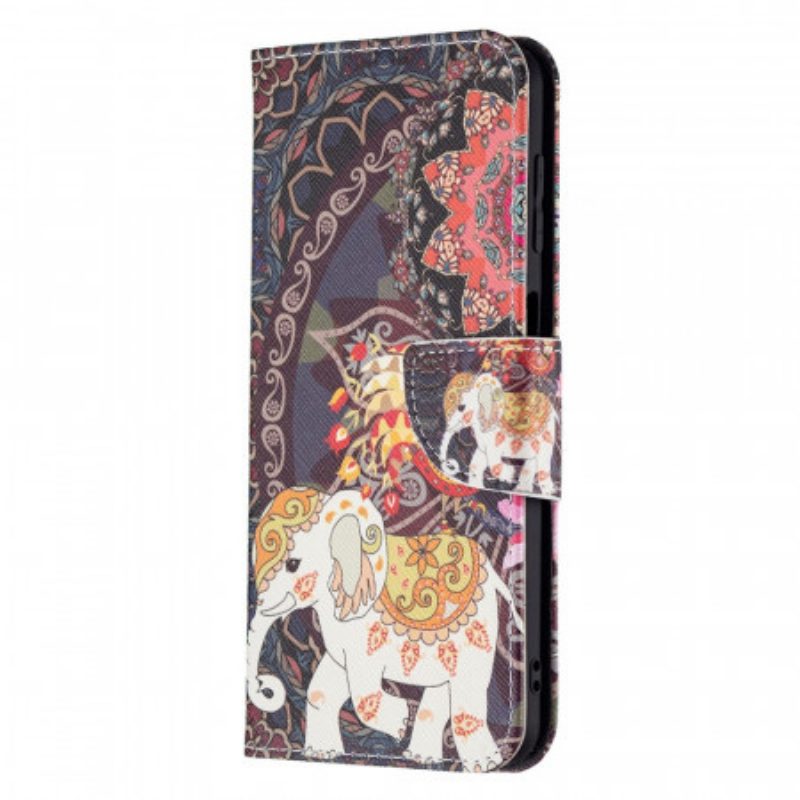 Flip Case Für Samsung Galaxy M32 Indischer Elefant