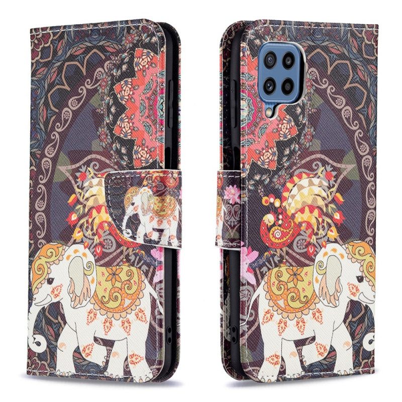 Flip Case Für Samsung Galaxy M32 Indischer Elefant