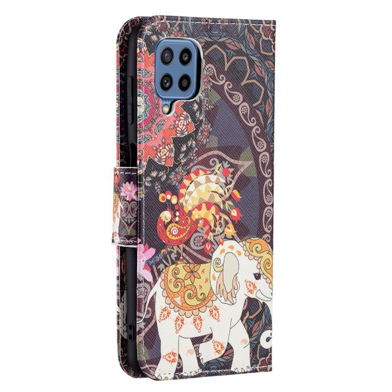 Flip Case Für Samsung Galaxy M32 Indischer Elefant