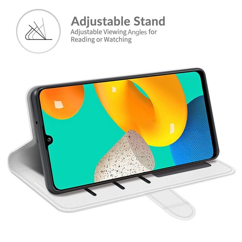 Flip Case Für Samsung Galaxy M32 Klassischer Ledereffekt