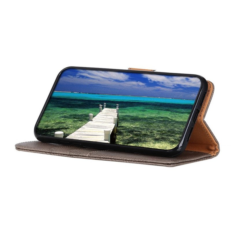 Flip Case Für Samsung Galaxy M32 Kunstleder Khazneh