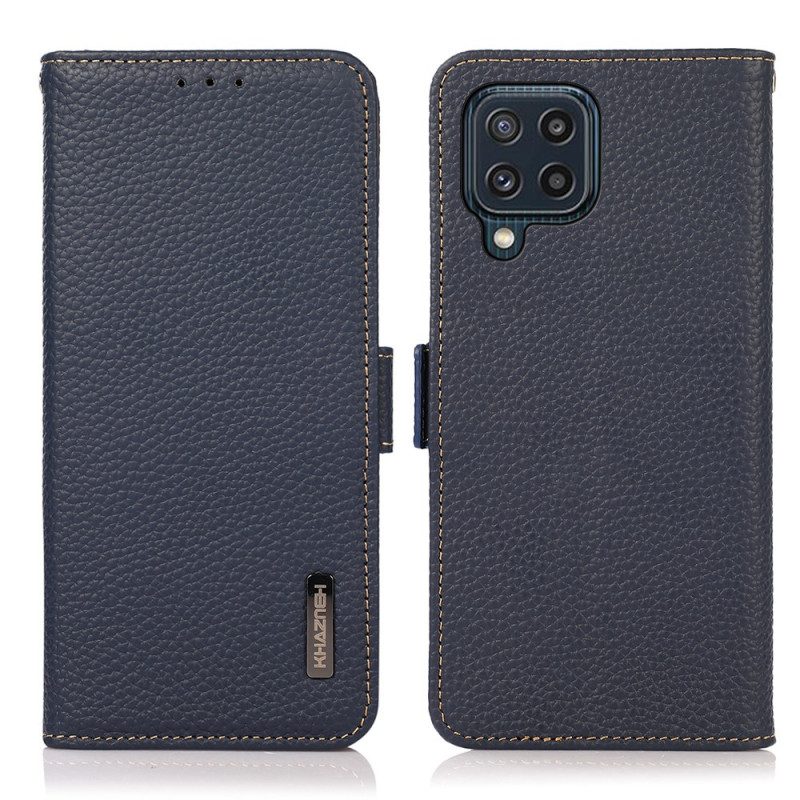 Flip Case Für Samsung Galaxy M32 Lychee-leder Khazneh Rfid