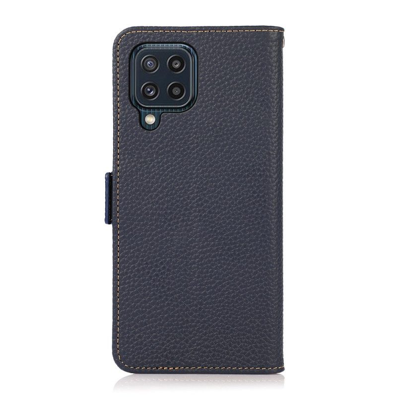 Flip Case Für Samsung Galaxy M32 Lychee-leder Khazneh Rfid