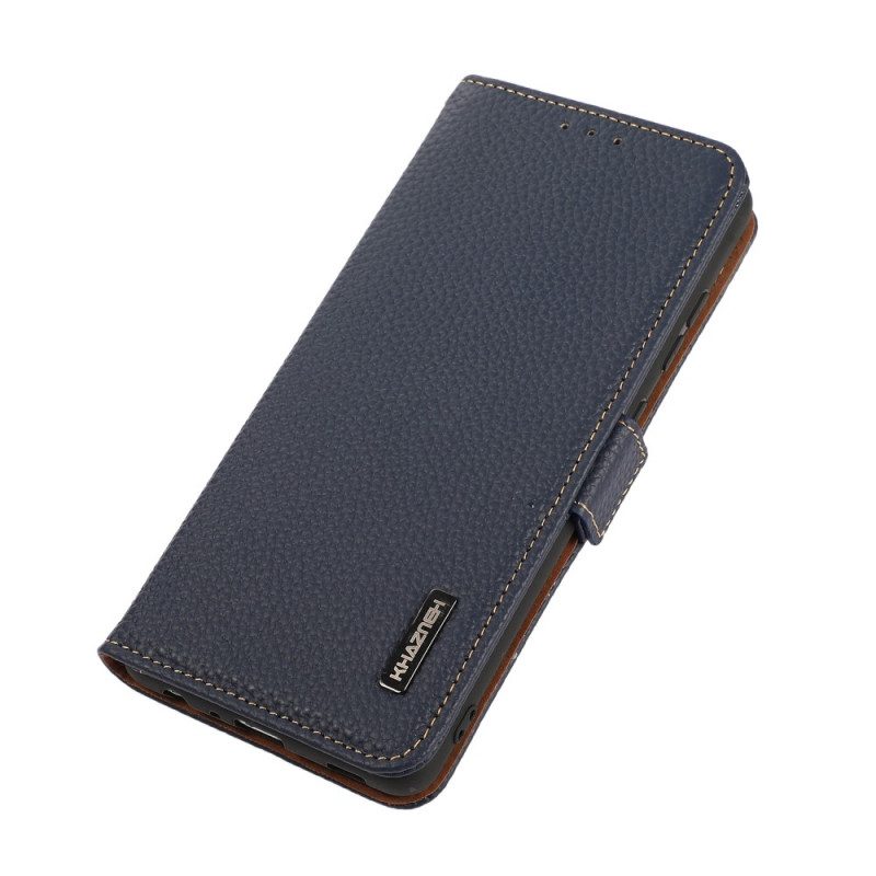 Flip Case Für Samsung Galaxy M32 Lychee-leder Khazneh Rfid