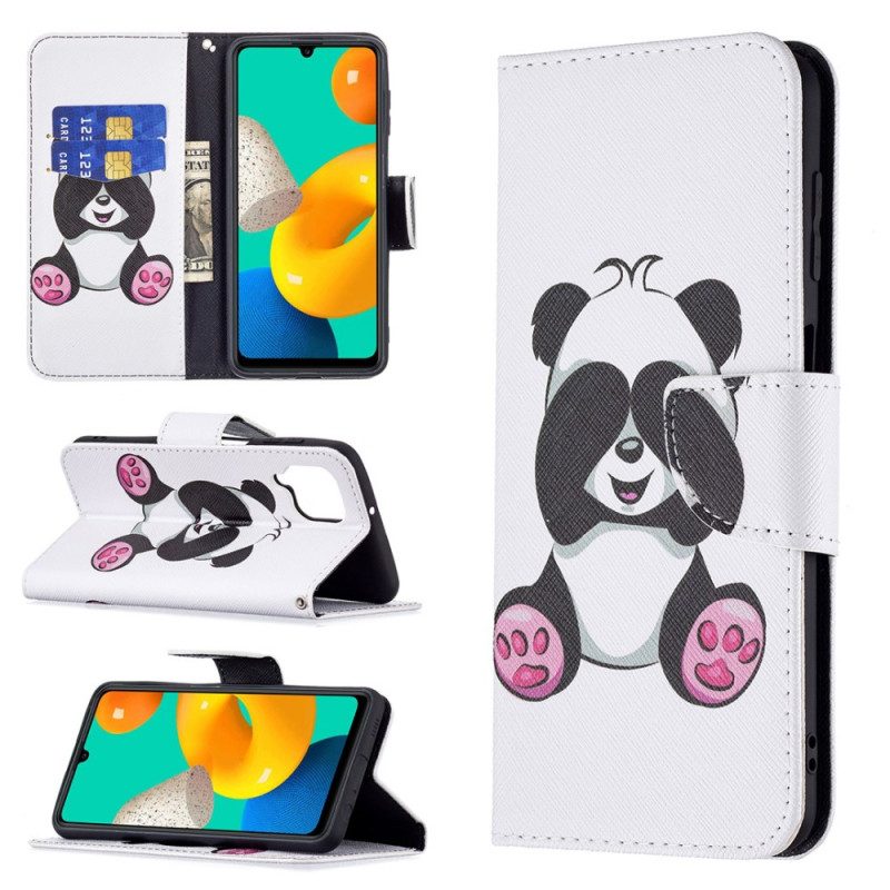 Flip Case Für Samsung Galaxy M32 Panda-spaß