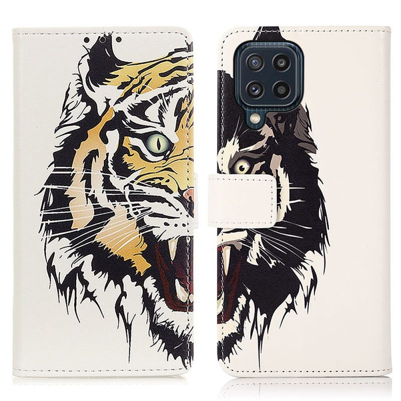 Flip Case Für Samsung Galaxy M32 Wilder Tiger