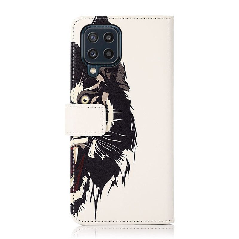 Flip Case Für Samsung Galaxy M32 Wilder Tiger