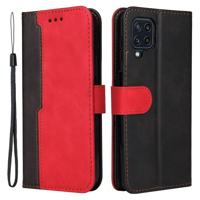 Flip Case Für Samsung Galaxy M32 Zweifarbig