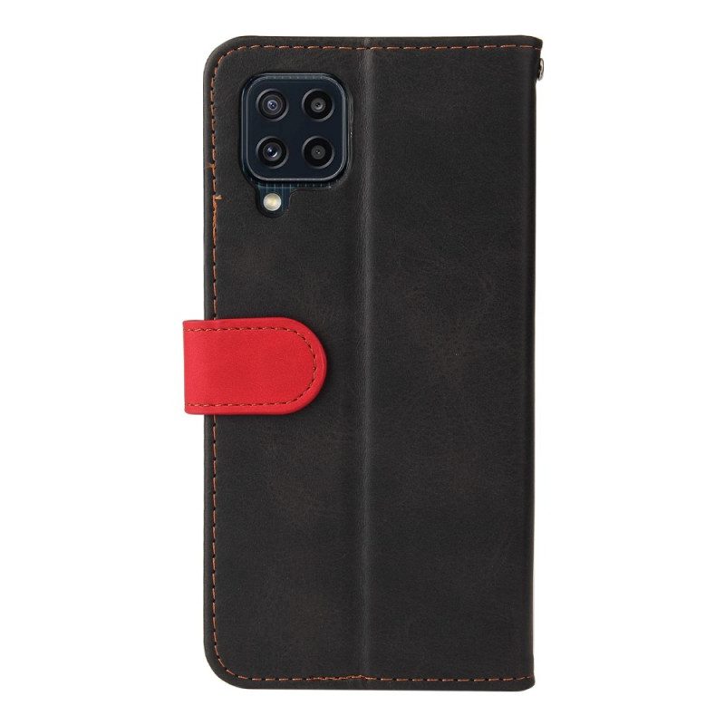 Flip Case Für Samsung Galaxy M32 Zweifarbig