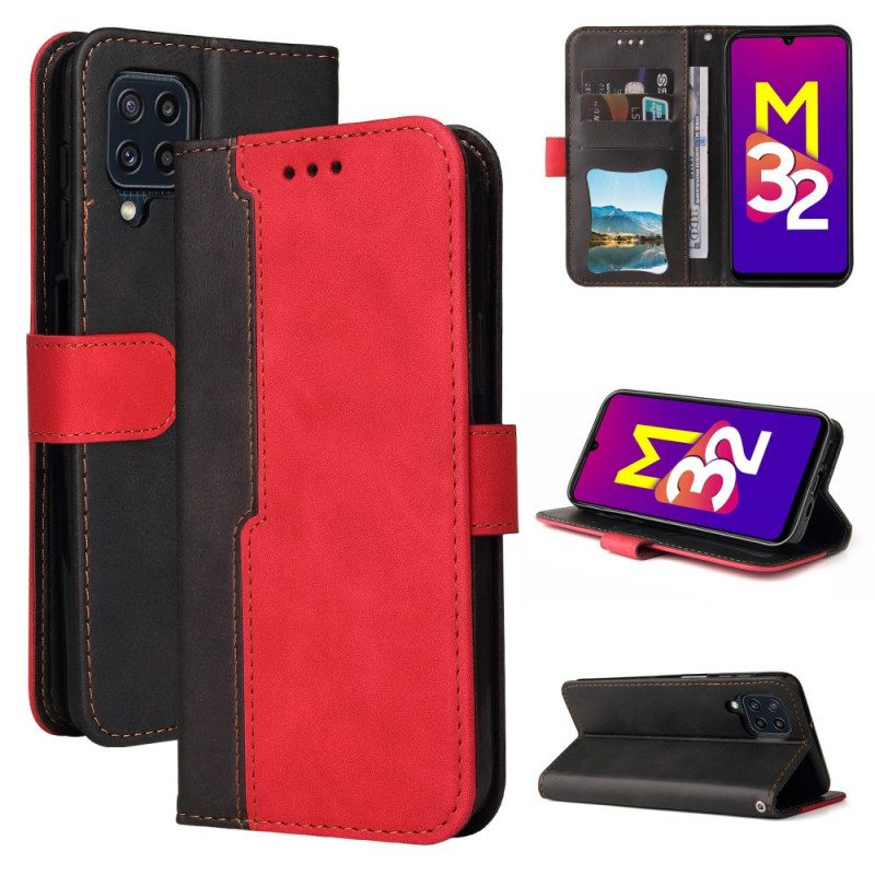 Flip Case Für Samsung Galaxy M32 Zweifarbig