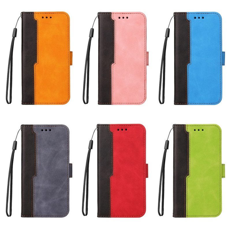 Flip Case Für Samsung Galaxy M32 Zweifarbig