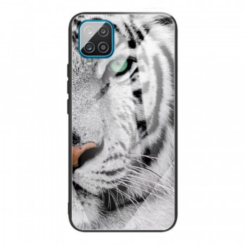 Hülle Für Samsung Galaxy M32 Tiger-gehärtetes Glas