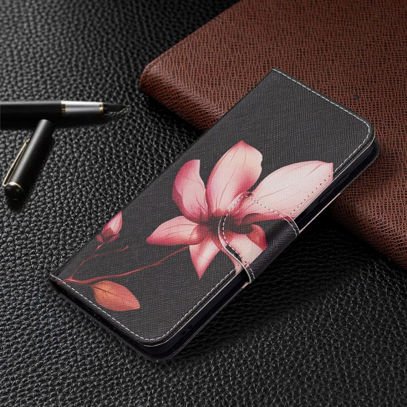 Lederhüllen Für Samsung Galaxy M32 Pinke Blume