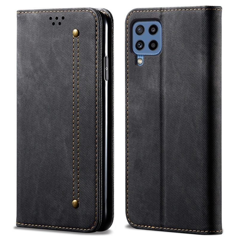 Schutzhülle Für Samsung Galaxy M32 Flip Case Denim-stoff