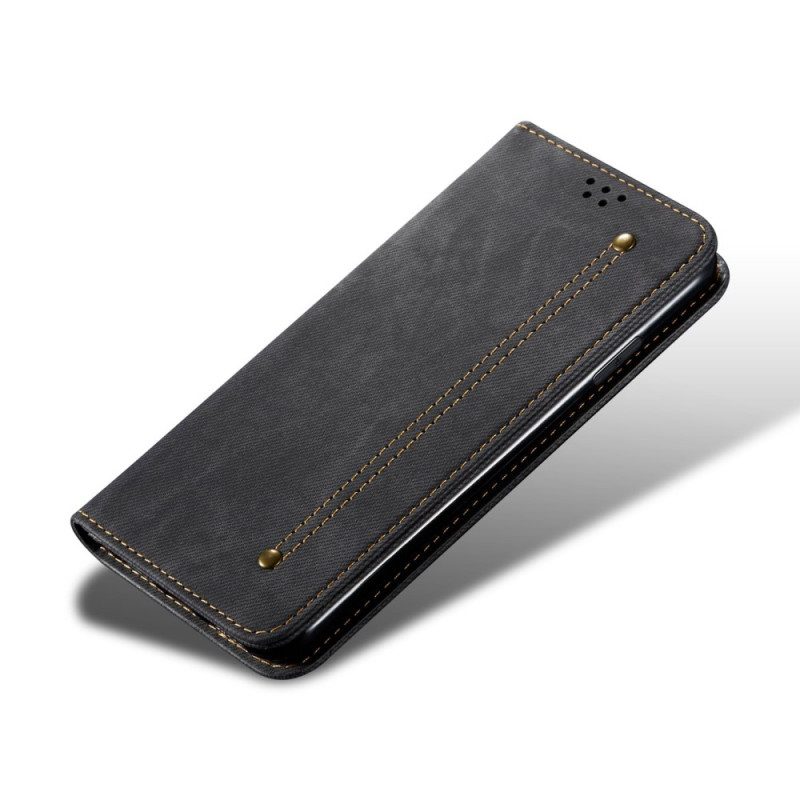 Schutzhülle Für Samsung Galaxy M32 Flip Case Denim-stoff