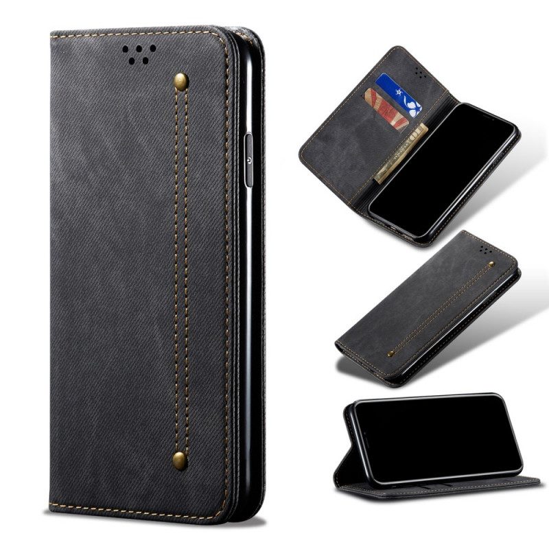 Schutzhülle Für Samsung Galaxy M32 Flip Case Denim-stoff