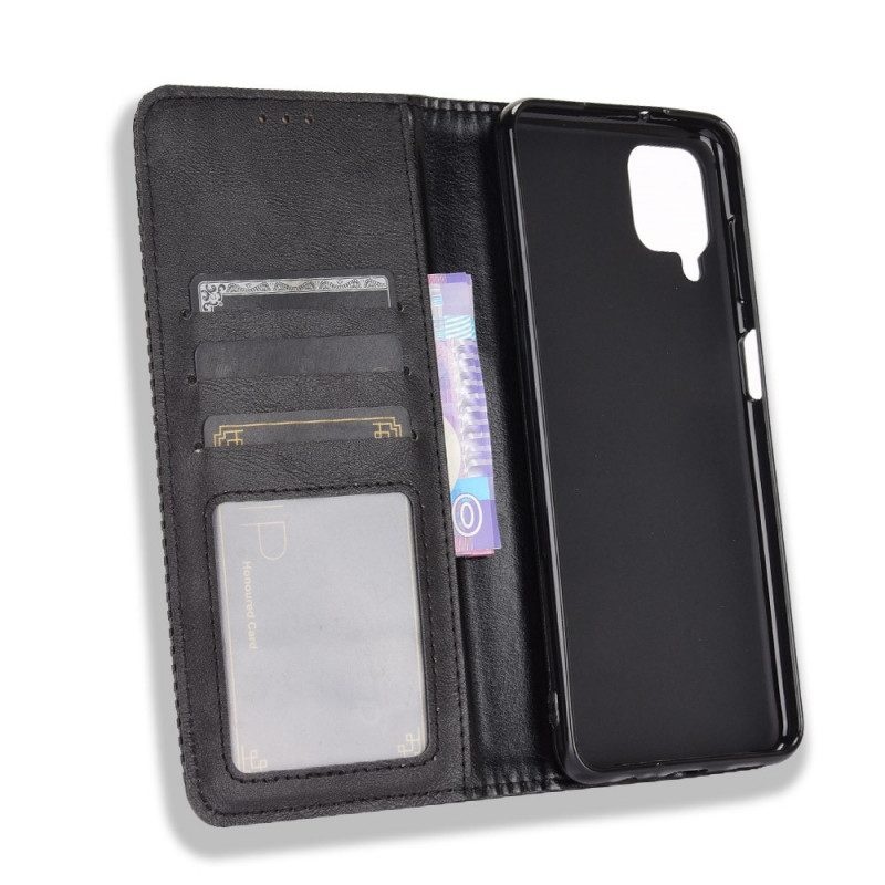 Schutzhülle Für Samsung Galaxy M32 Flip Case Stilisierter Vintage-ledereffekt