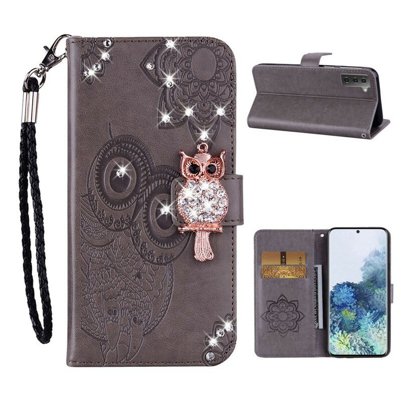 Flip Case Für Samsung Galaxy S21 Plus 5G Eulen-mandala Und Charme