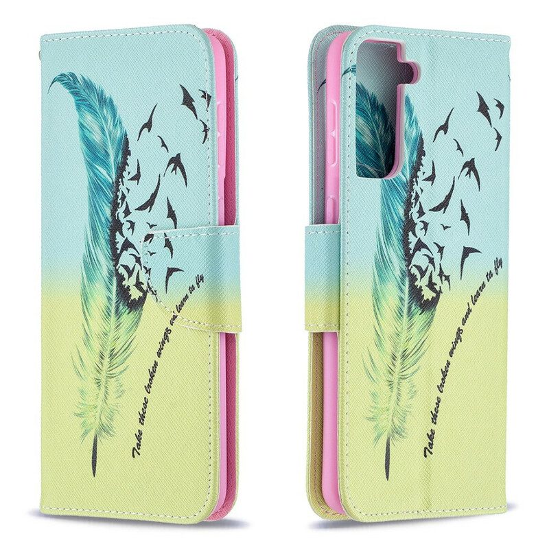 Flip Case Für Samsung Galaxy S21 Plus 5G Fliegen Lernen