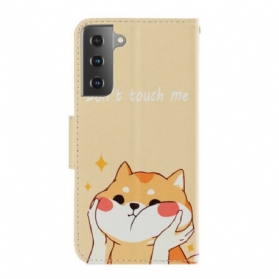 Flip Case Für Samsung Galaxy S21 Plus 5G Mit Kordel Katze. Fass Mich Nicht Mit Riemen An