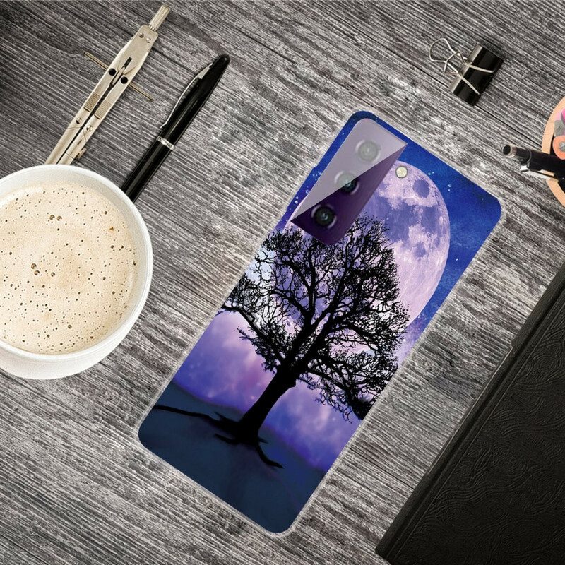 Handyhülle Für Samsung Galaxy S21 Plus 5G Baum Und Mond