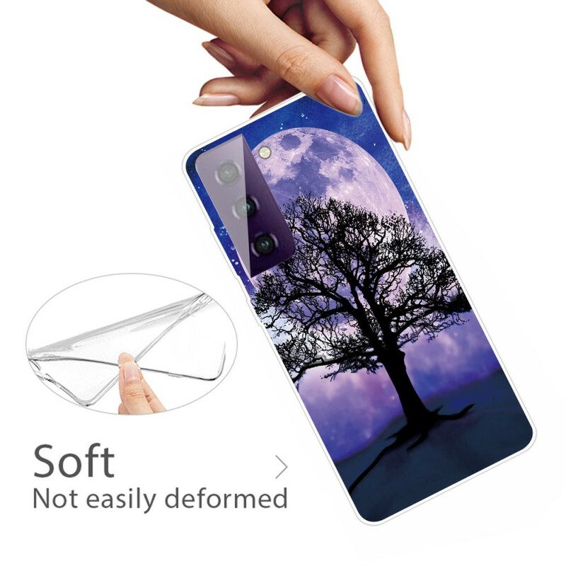 Handyhülle Für Samsung Galaxy S21 Plus 5G Baum Und Mond