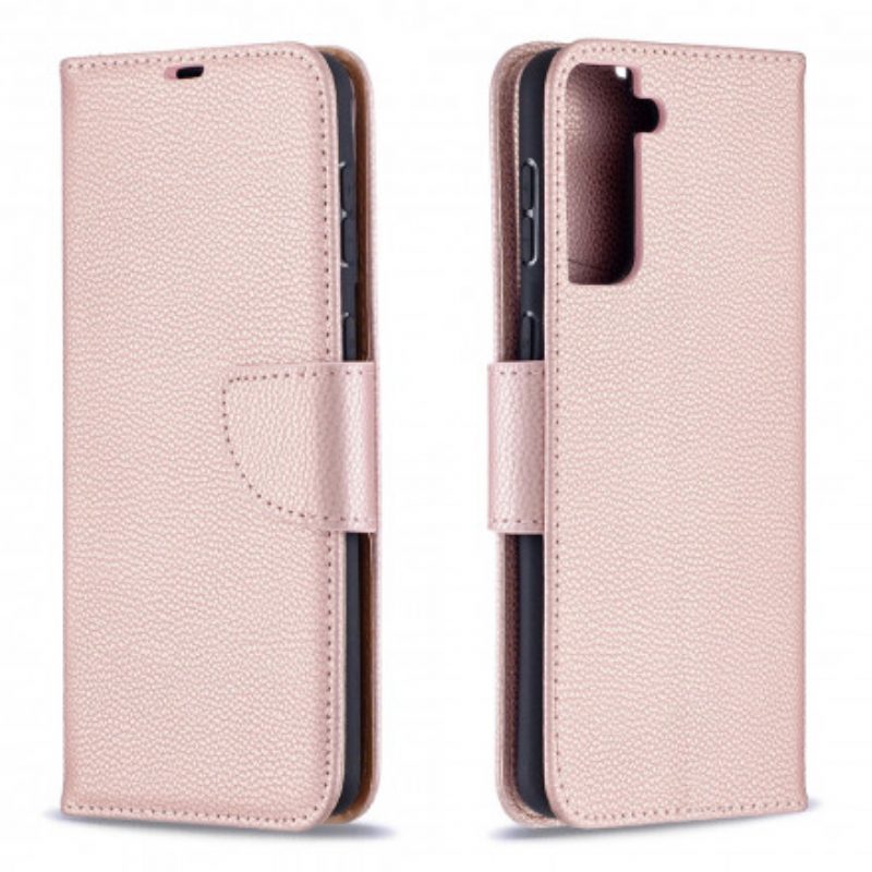 Lederhüllen Für Samsung Galaxy S21 Plus 5G Flip Case Lychee Rabat Oblique