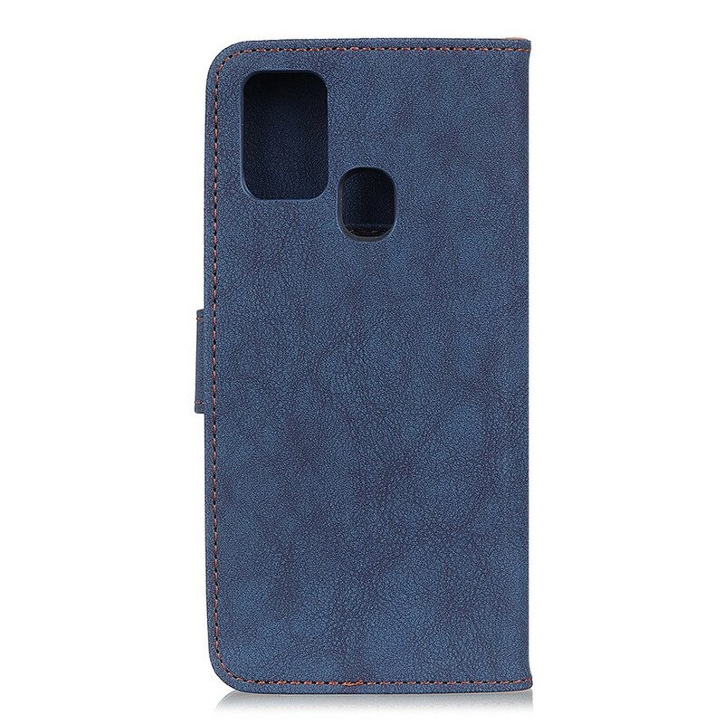 Flip Case Für Samsung Galaxy M21 Khazneh Retro-split-kunstleder