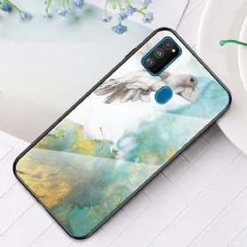 Hülle Für Samsung Galaxy M21 Premium-farbiges Gehärtetes Glas