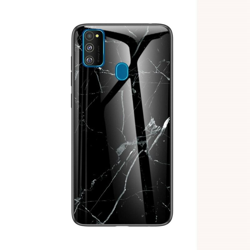 Hülle Für Samsung Galaxy M21 Premium-farbiges Gehärtetes Glas