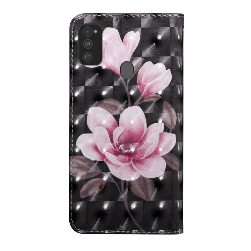 Lederhüllen Für Samsung Galaxy M21 Blühende Blumen