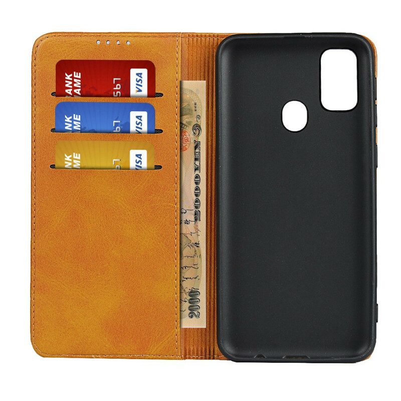 Schutzhülle Für Samsung Galaxy M21 Flip Case Elegantes Spaltleder