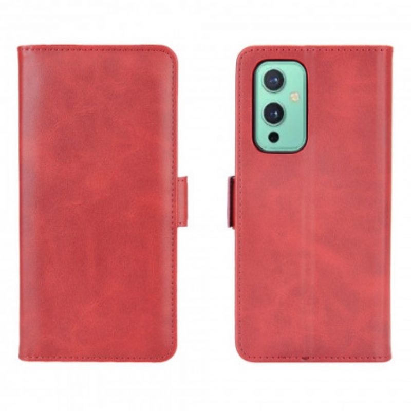 Lederhüllen Für OnePlus 9 Flip Case Doppelte Klappe