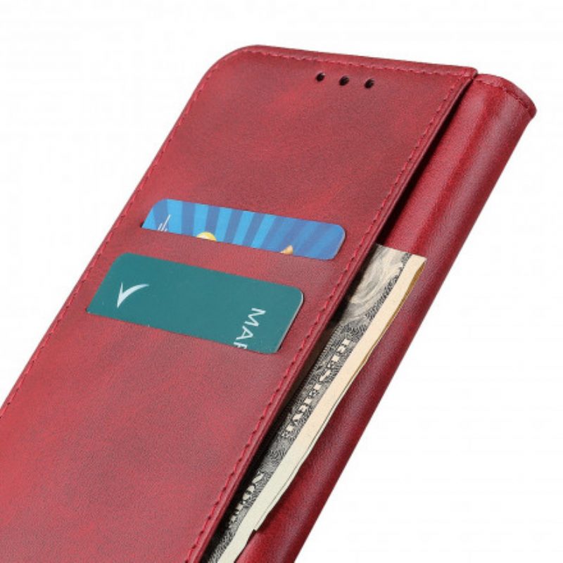 Schutzhülle Für OnePlus 9 Flip Case Nüchternes Spaltleder