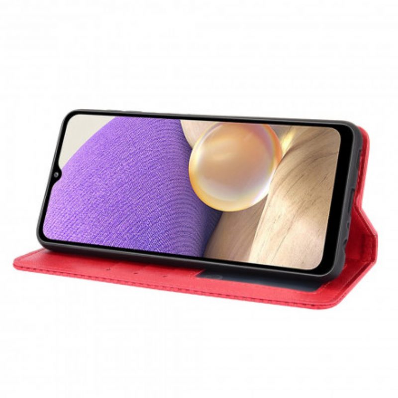 Schutzhülle Für OnePlus 9 Flip Case Stilisierter Vintage-ledereffekt