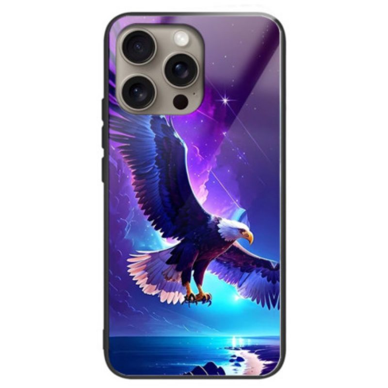 Hülle Für iPhone 16 Pro Flying Eagle Gehärtetes Glas