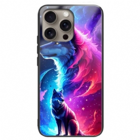 Hülle iPhone 16 Pro Handyhülle Star Wolf Gehärtetes Glas