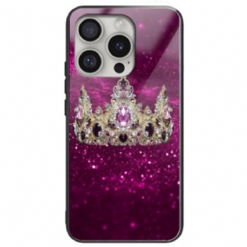 Hülle iPhone 16 Pro Royal Crown Gehärtetes Glas