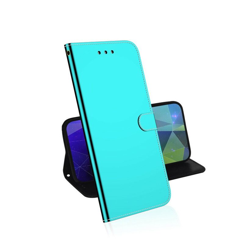 Flip Case Für Samsung Galaxy M11 Spiegelabdeckung Aus Kunstleder