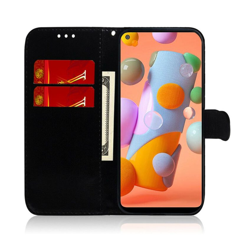 Flip Case Für Samsung Galaxy M11 Spiegelabdeckung Aus Kunstleder